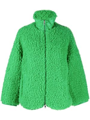 STAND STUDIO faux-shearling jacket - Green