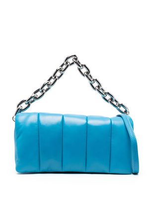 STAND STUDIO Hera quilted leather clutch bag - Blue