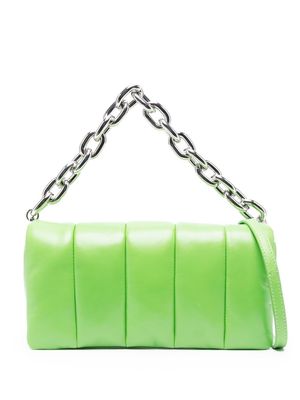 STAND STUDIO Hera quilted leather clutch bag - Green