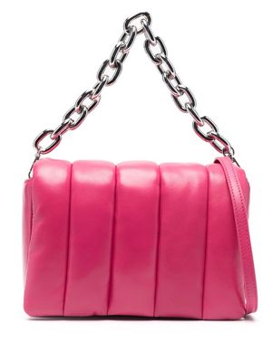 STAND STUDIO Hera quilted leather clutch bag - Pink