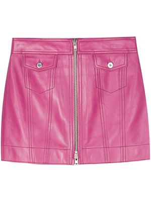 STAND STUDIO Kaelyn leather skirt - Pink