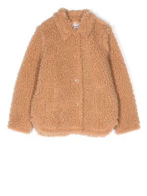 Stand Studio Kids button-up faux shearling jacket - Brown