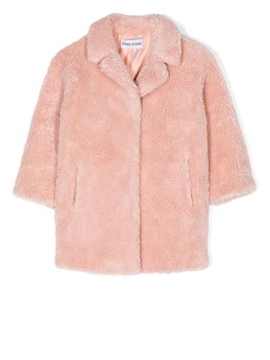 Stand Studio Kids Camille Cocoon faux-fur coat - Pink