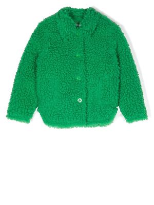 STAND STUDIO Kids Gwen faux-shearling shirt jacket - Green