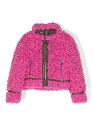 STAND STUDIO Kids mini Audrey faux-shearling jacket - Pink