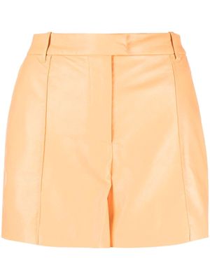 STAND STUDIO Kirsty faux-leather shorts - Orange