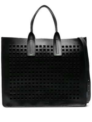 STAND STUDIO Maxi Mesh leather tote bag - Black