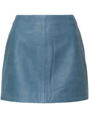 STAND STUDIO Perla leather miniskirt - Blue