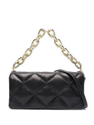 STAND STUDIO quilted chain-detail shoulder bag - Black