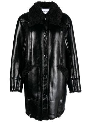 STAND STUDIO Ramona faux-leather coat - Black
