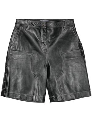 STAND STUDIO Rue leather shorts - Black