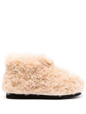 STAND STUDIO Ryder faux-shearling ankle boots - Neutrals