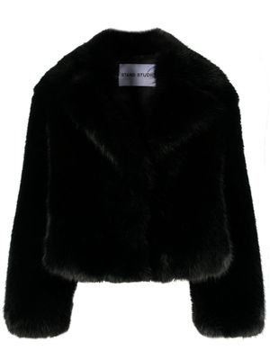 STAND STUDIO Samara faux-fur jacket - Black