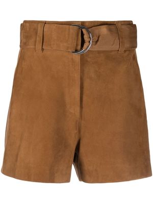 STAND STUDIO tan suede shorts - Brown
