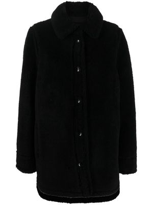 STAND STUDIO Vernon single-breasted wool coat - Black