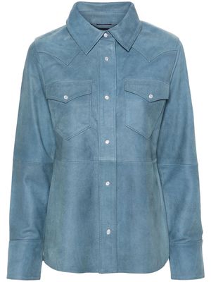 STAND STUDIO Western leather shirt - Blue