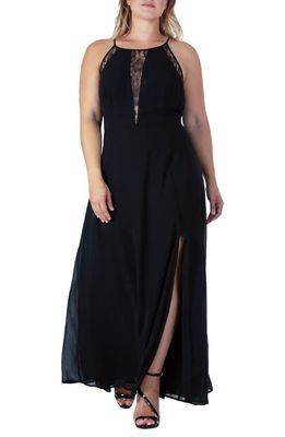 Standards & Practices Lace Detail Maxi Dress in Black