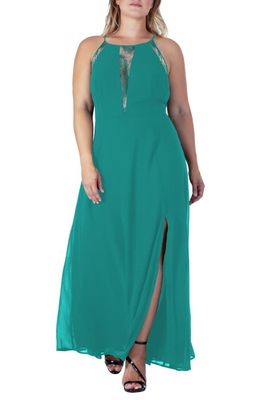 Standards & Practices Lace Detail Maxi Dress in Hunter Green 