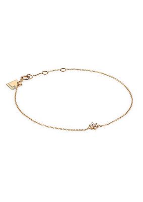 Star 18K Rose Gold & Diamond Mini Pendant Bracelet