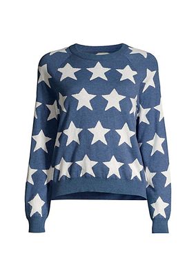 Star Cotton-Cashmere Crewneck Sweater