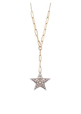 Star Light Sirius 18K Rose Gold & 2.11 TCW Diamond Star Necklace