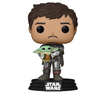 Star Wars Funko POP! Mandalorian Mando Holding hild