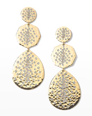 Stardust Hammered Crazy-8 Earrings with Diamonds