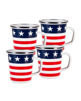 Stars & Stripes Latte Mugs, Set of 4