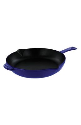 Staub 10-Inch Enameled Cast Iron Fry Pan in Dark Blue