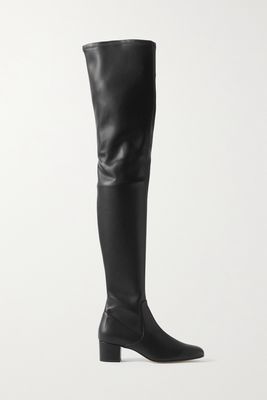 STAUD - Aimee Vegan Leather Over-the-knee Boots - Black