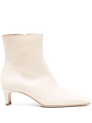 STAUD almond-toe 70mm leather boots - Neutrals