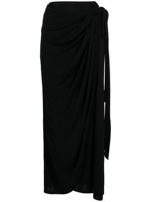 STAUD Angelica wrap maxi skirt - Black