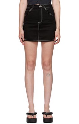 Staud Black Francine Skirt
