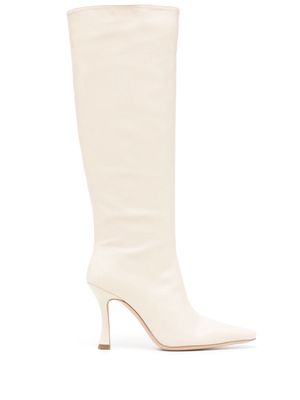 STAUD Cami 95mm leather knee-high boots - Neutrals