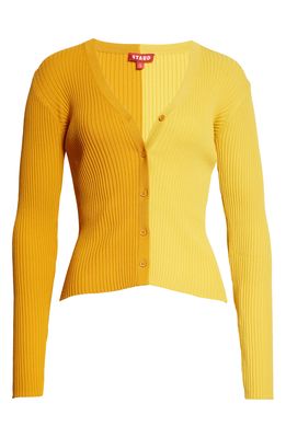 STAUD Cargo Colorblock Sweater in Honey/Goldie