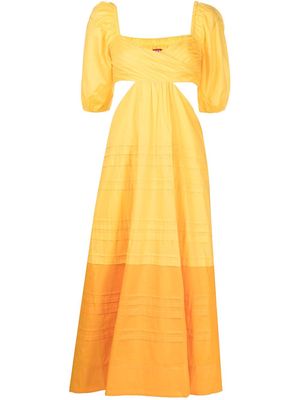 STAUD Carina midi dress - Yellow