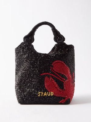 Staud - Côte Beaded Handbag - Womens - Black Multi