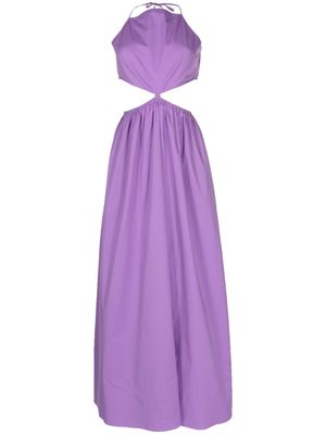 STAUD cut-out long dress - Purple