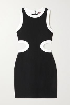 STAUD - Dolce Cutout Stretch-jersey Mini Dress - Black