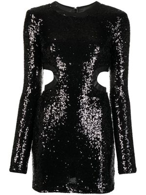 STAUD Dolce sequin-embellished dress - Black
