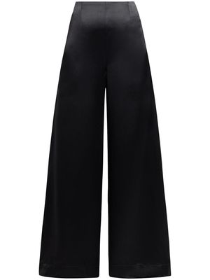 STAUD elasticated-waistband long-length palazzo pants - Black