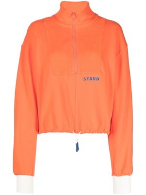 STAUD embroidered-logo sweatshirt - Orange