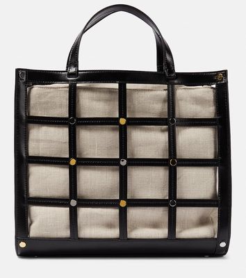 Staud Emma leather-trimmed tote bag