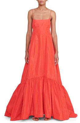 STAUD Florence Taffeta Maxi Dress in Hibiscus