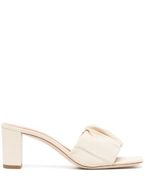 STAUD Francine 60mm leather sandals - Neutrals