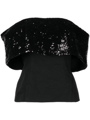 STAUD Giselle sequin-embellished bandeau top - Black