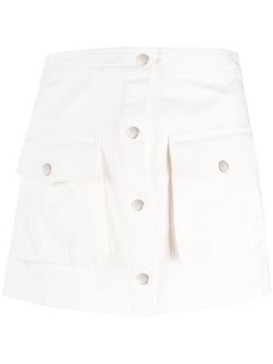 STAUD high-waisted cotton shorts - Neutrals