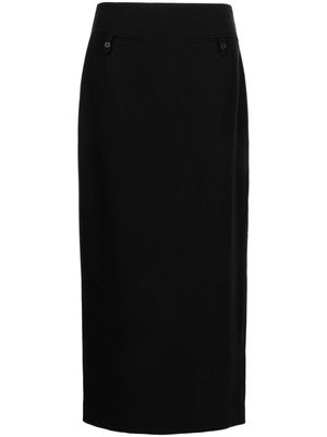 STAUD high-waisted midi skirt - Black