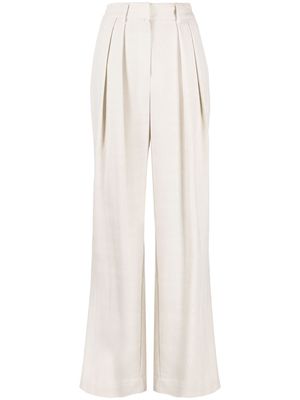 STAUD high-waisted wide-leg trousers - White