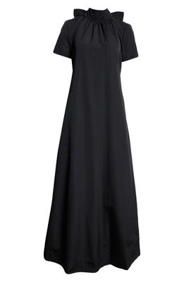 STAUD Ilana Open Back Maxi Dress in Black